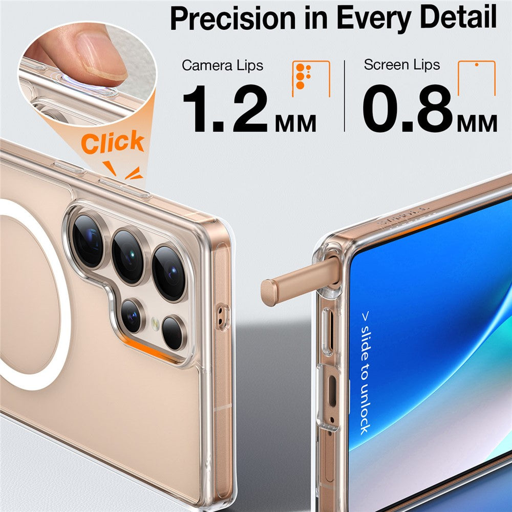 TORRAS Ostand L1 Series For Samsung Galaxy S25 Ultra Case Kickstand TPU+PC Phone Cover Compatible with MagSafe