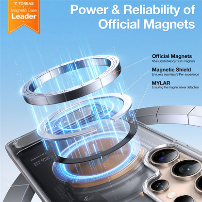 TORRAS Ostand L1 Series For Samsung Galaxy S25 Ultra Case Kickstand TPU+PC Phone Cover Compatible with MagSafe