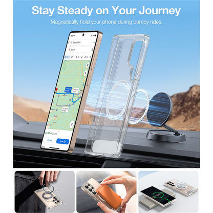 TORRAS Ostand L1 Series For Samsung Galaxy S25 Ultra Case Kickstand TPU+PC Phone Cover Compatible with MagSafe