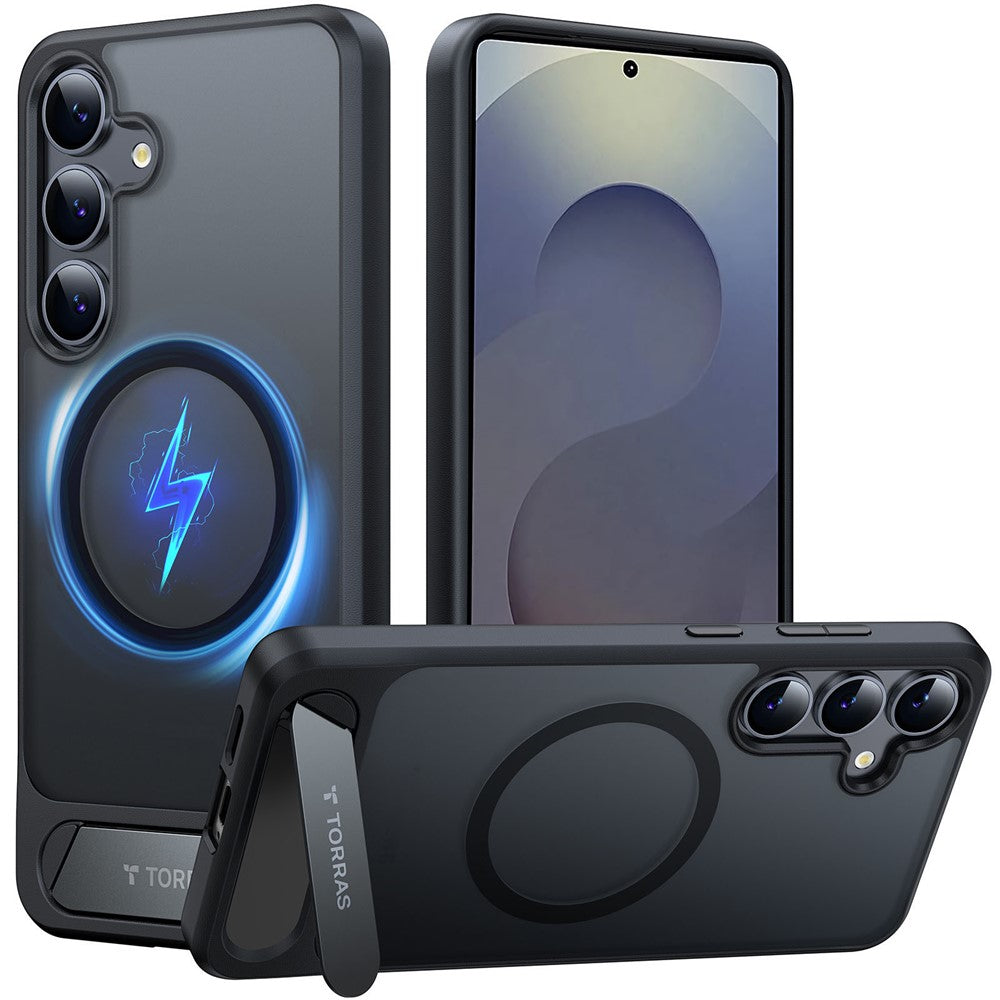 TORRAS Ostand L1 Series For Samsung Galaxy S25+ Case Kickstand TPU+PC Phone Cover Compatible with MagSafe