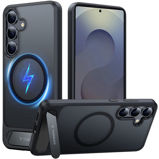 TORRAS Ostand L1 Series For Samsung Galaxy S25+ Case Kickstand TPU+PC Phone Cover Compatible with MagSafe