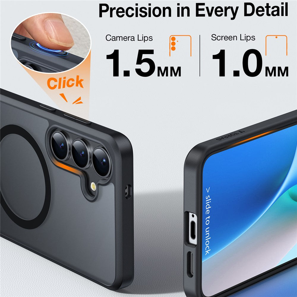 TORRAS Ostand L1 Series For Samsung Galaxy S25+ Case Kickstand TPU+PC Phone Cover Compatible with MagSafe