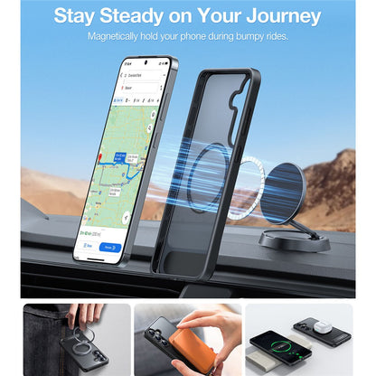 TORRAS Ostand L1 Series For Samsung Galaxy S25+ Case Kickstand TPU+PC Phone Cover Compatible with MagSafe