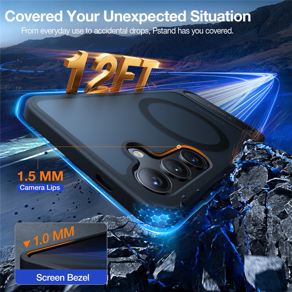 TORRAS Ostand L1 Series For Samsung Galaxy S25+ Case Kickstand TPU+PC Phone Cover Compatible with MagSafe