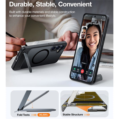 TORRAS Ostand L1 Series For Samsung Galaxy S25 Case Kickstand TPU+PC Phone Cover Compatible with MagSafe