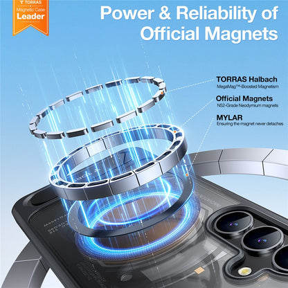 TORRAS Ostand L1 Series For Samsung Galaxy S25 Case Kickstand TPU+PC Phone Cover Compatible with MagSafe