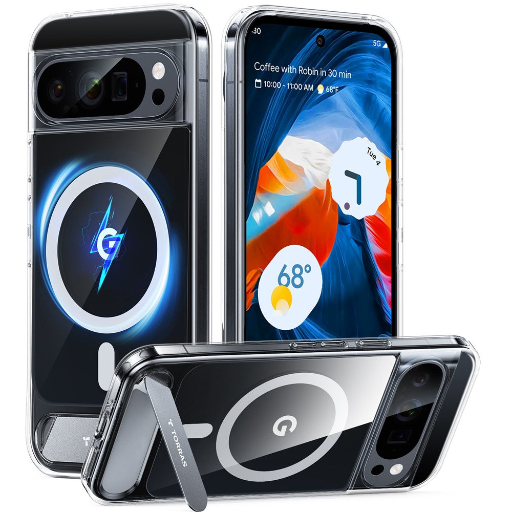 TORRAS Ostand L1 Series For Google Pixel 9 Pro XL Case Kickstand TPU + PC Phone Cover Compatible with MagSafe