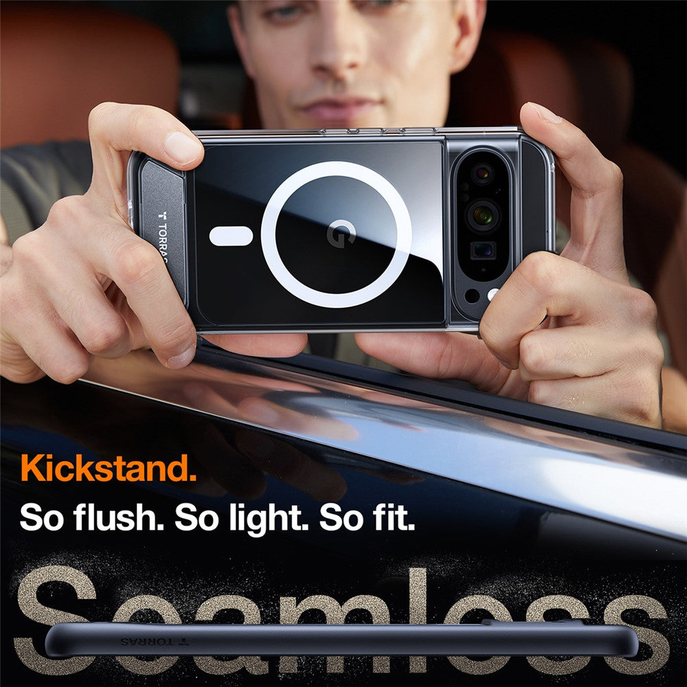 TORRAS Ostand L1 Series For Google Pixel 9 Pro XL Case Kickstand TPU + PC Phone Cover Compatible with MagSafe