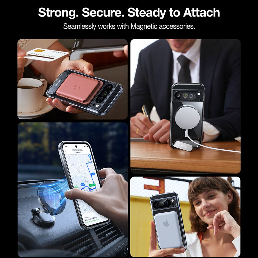 TORRAS Ostand L1 Series For Google Pixel 9 Pro XL Case Kickstand TPU + PC Phone Cover Compatible with MagSafe