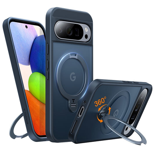 TORRAS Ostand Q3 Spin Series For Google Pixel 9 Pro XL Case Compatible with MagSafe Rotating Kickstand PC + TPU Phone Cover