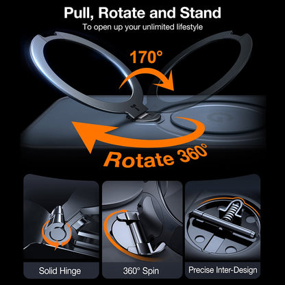 TORRAS Ostand Q3 Spin Series For Google Pixel 9 Pro XL Case Compatible with MagSafe Rotating Kickstand PC + TPU Phone Cover