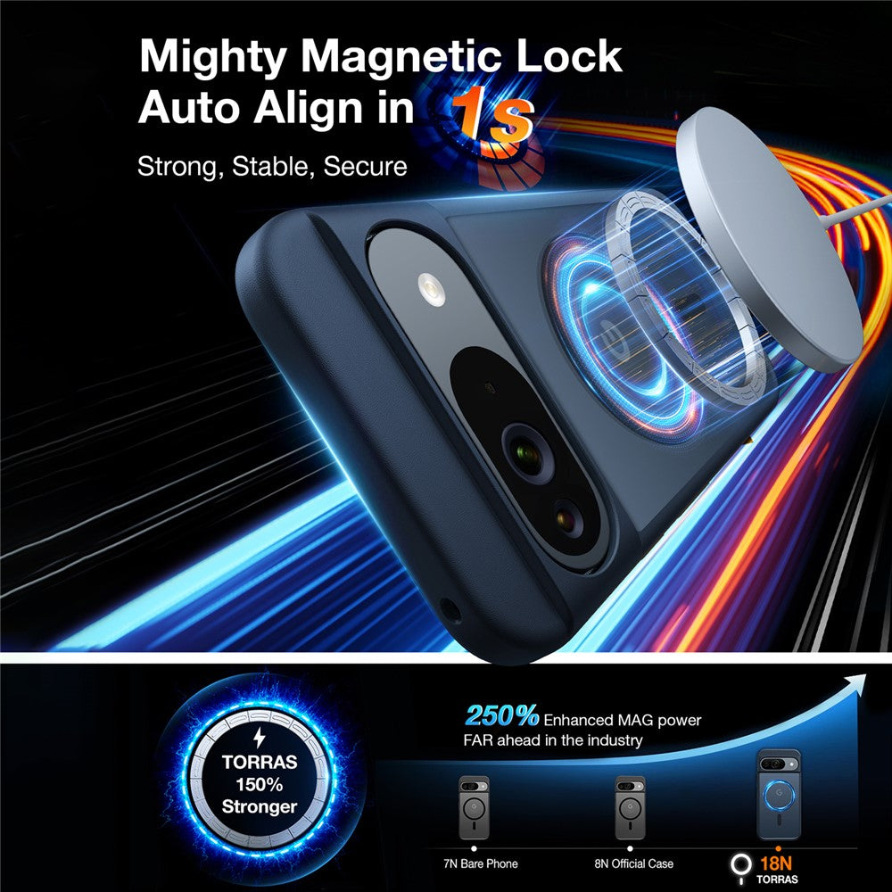 TORRAS Guardian-Mag Series For Google Pixel 9 Pro / 9 Case Compatible with MagSafe Matte PC + TPU Phone Cover