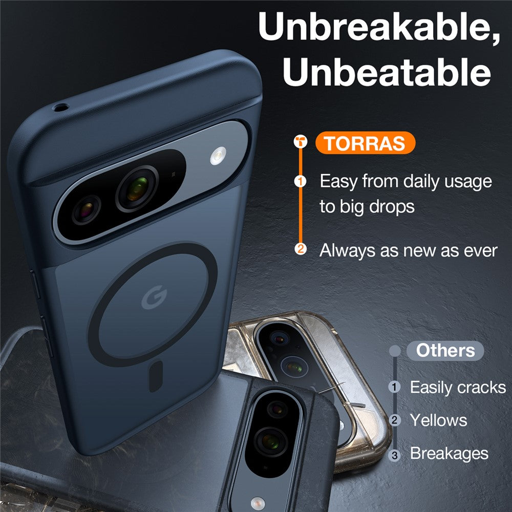 TORRAS Guardian-Mag Series For Google Pixel 9 Pro / 9 Case Compatible with MagSafe Matte PC + TPU Phone Cover