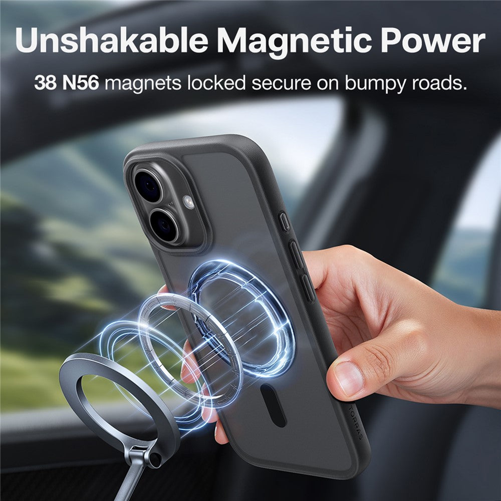 TORRAS Guardian-Mag Series For iPhone 17 Case Magnetic Matte PC + TPU Phone Cover