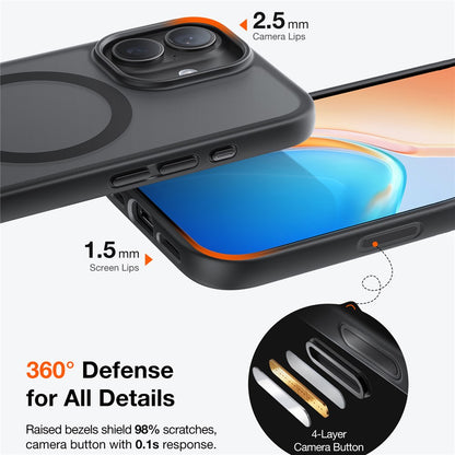 TORRAS Guardian-Mag Series For iPhone 17 Case Magnetic Matte PC + TPU Phone Cover