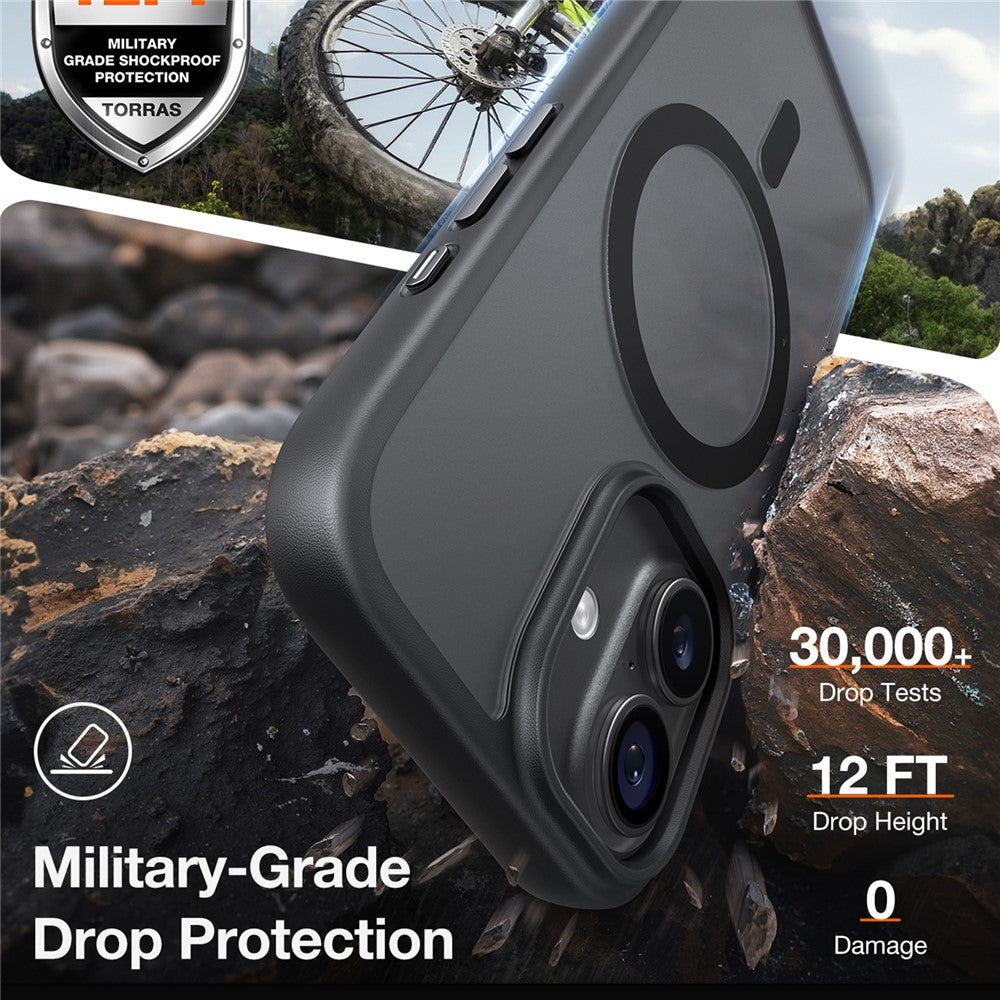 TORRAS Guardian-Mag Series For iPhone 17 Case Magnetic Matte PC + TPU Phone Cover
