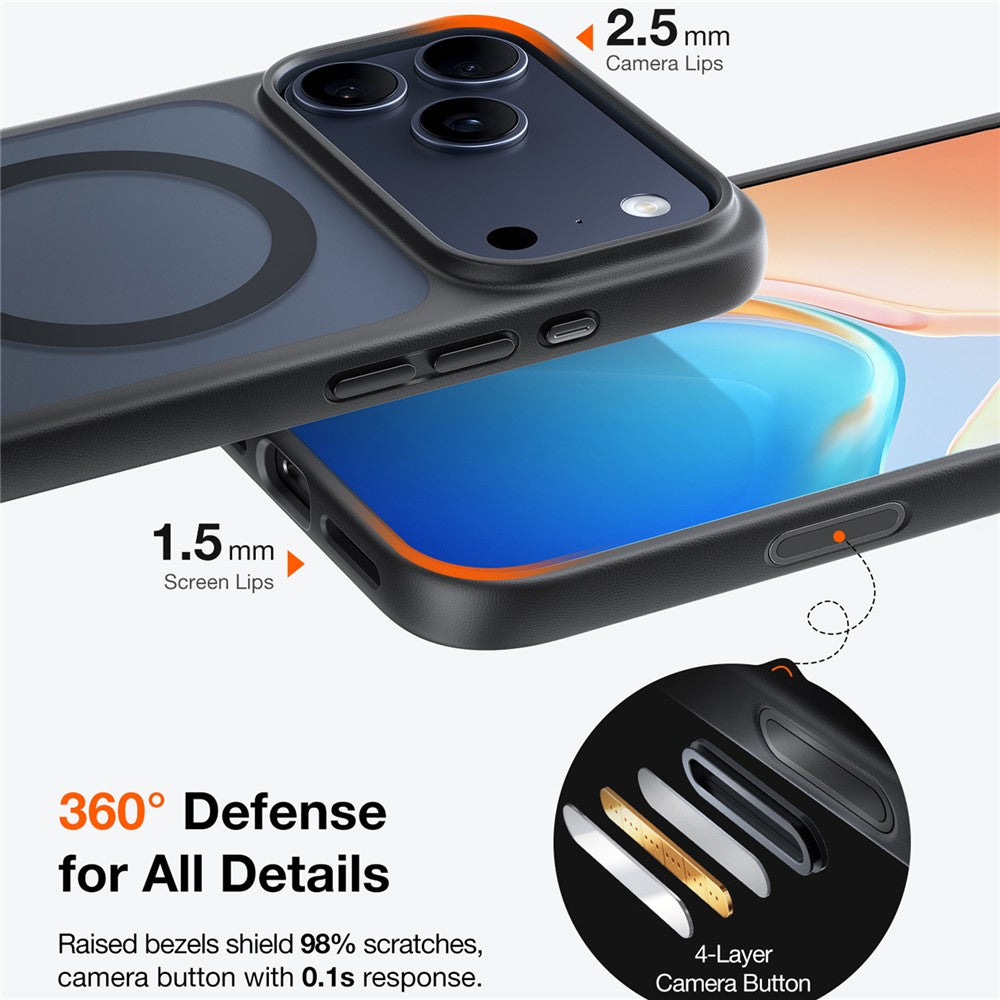 TORRAS Guardian-Mag Series For iPhone 17 Pro Case Magnetic Matte PC + TPU Phone Cover