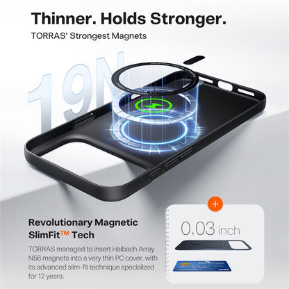 TORRAS Slimfit Mag Series For iPhone 17 Pro Max Case Compatible with MagSafe Hard PC Shockproof Phone Cover
