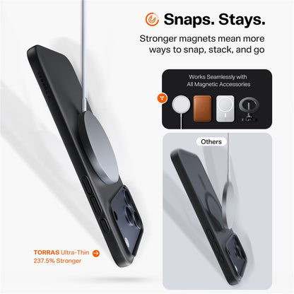TORRAS Slimfit Mag Series For iPhone 17 Pro Max Case Compatible with MagSafe Hard PC Shockproof Phone Cover