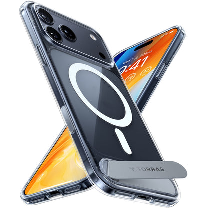 TORRAS Ostand L1 Series For iPhone 17 Pro Max Case Kickstand TPU + PC Phone Cover Compatible with MagSafe