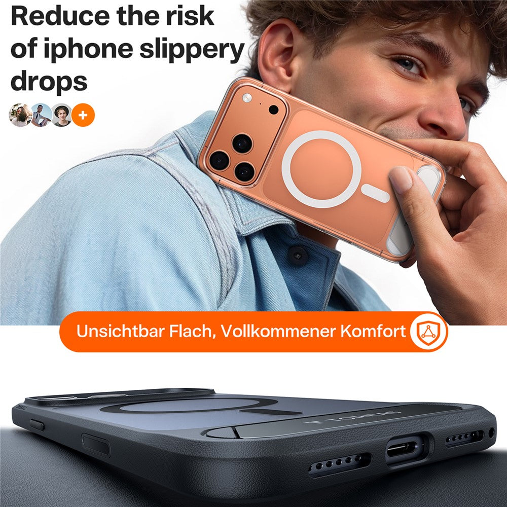 TORRAS Ostand L1 Series For iPhone 17 Pro Max Case Kickstand TPU + PC Phone Cover Compatible with MagSafe