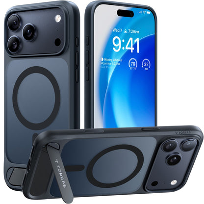 TORRAS Ostand L1 Series For iPhone 17 Pro Max Case Kickstand TPU + PC Phone Cover Compatible with MagSafe
