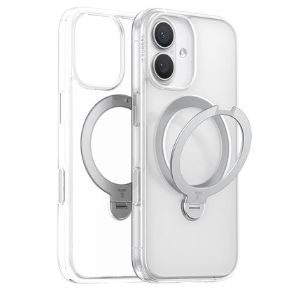 TORRAS Ostand Q3 Spin Series For iPhone 17 Case Magnetic Rotating Kickstand PC + TPU Phone Cover