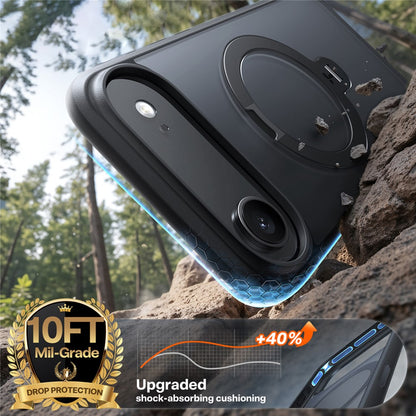 TORRAS Ostand Q3 Spin Series For iPhone Air Case Magnetic Rotating Kickstand PC + TPU Phone Cover