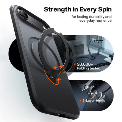TORRAS Ostand Q3 Spin Series For iPhone Air Case Magnetic Rotating Kickstand PC + TPU Phone Cover