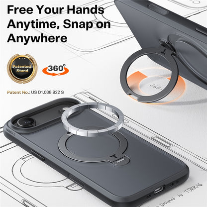 TORRAS Ostand Q3 Spin Series For iPhone Air Case Magnetic Rotating Kickstand PC + TPU Phone Cover