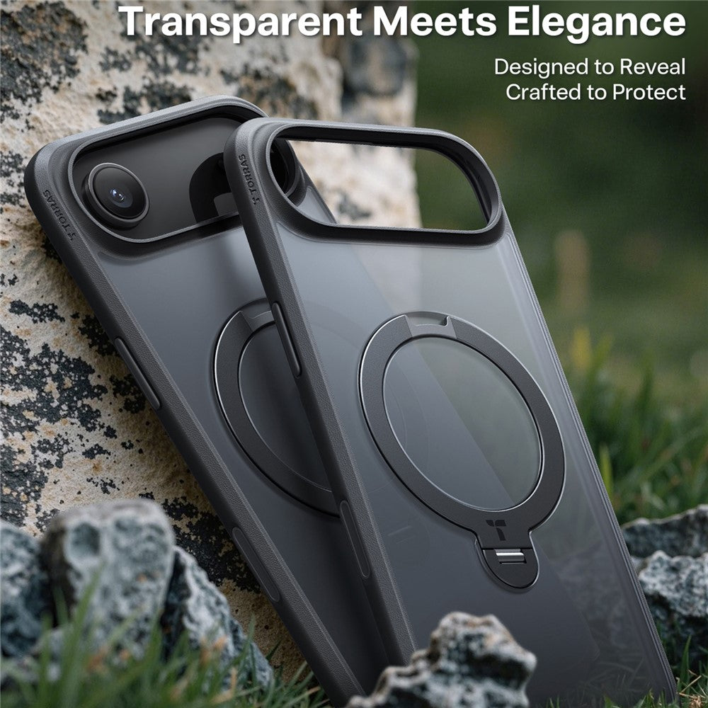 TORRAS Ostand Q3 Spin Series For iPhone Air Case Magnetic Rotating Kickstand PC + TPU Phone Cover