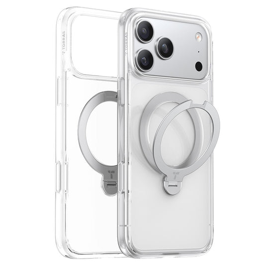 TORRAS Ostand Q3 Spin Series For iPhone 17 Pro Case Magnetic Rotating Kickstand PC + TPU Phone Cover