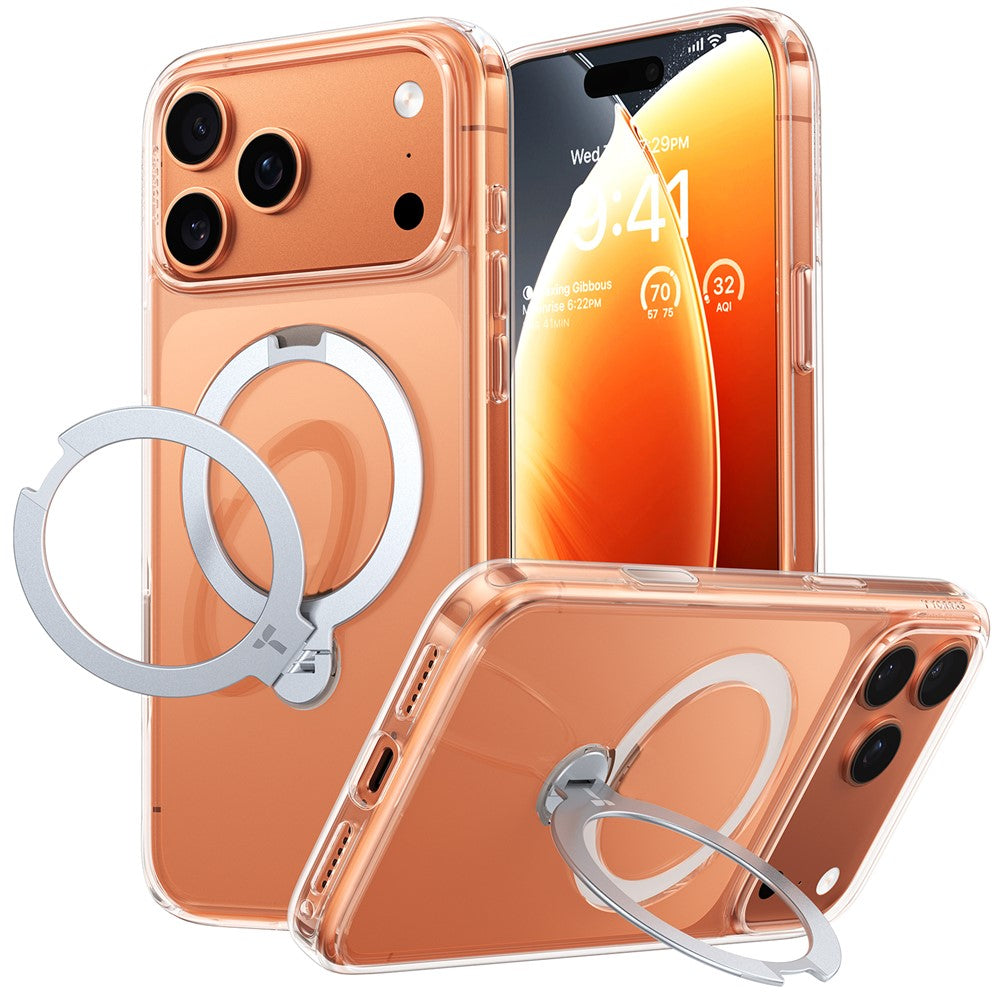 TORRAS Ostand Q3 Spin Series For iPhone 17 Pro Max Case Magnetic Rotating Kickstand PC + TPU Phone Cover
