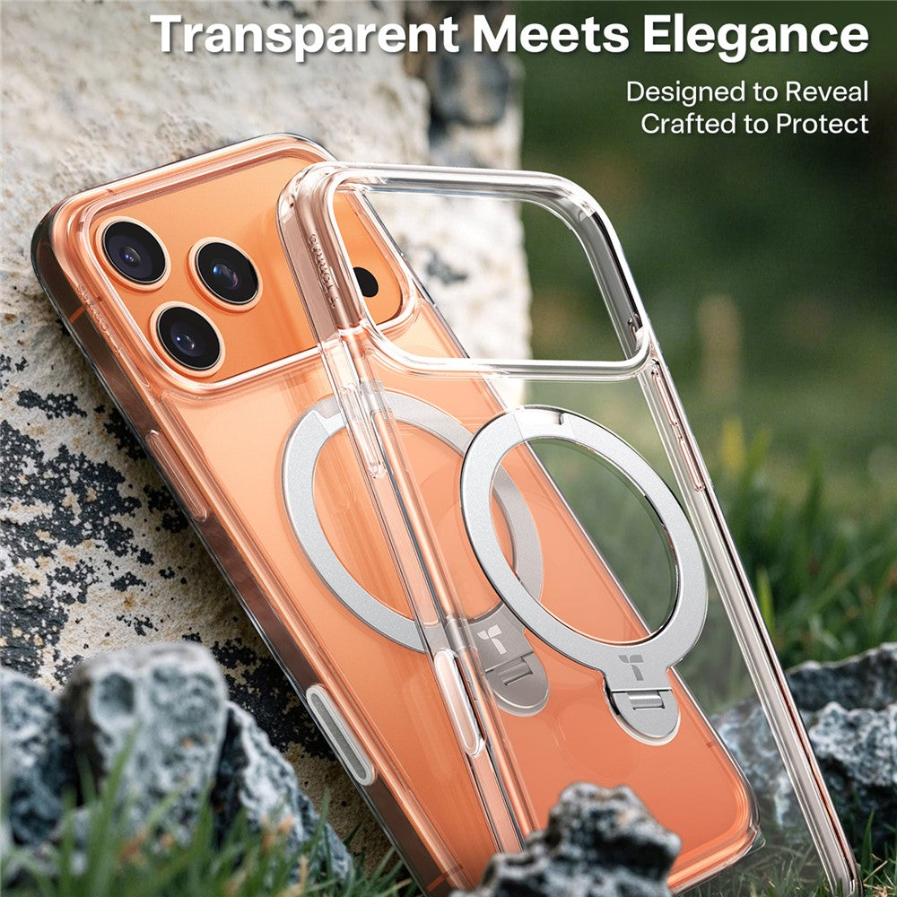 TORRAS Ostand Q3 Spin Series For iPhone 17 Pro Max Case Magnetic Rotating Kickstand PC + TPU Phone Cover