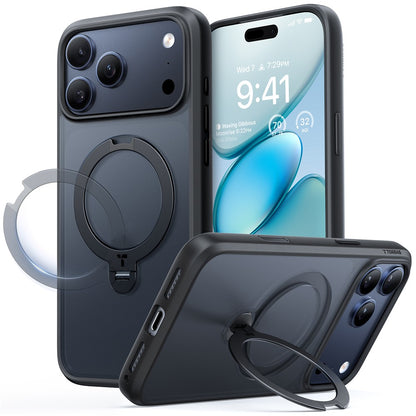 TORRAS Ostand Q3 Spin Series For iPhone 17 Pro Max Case Magnetic Rotating Kickstand PC + TPU Phone Cover