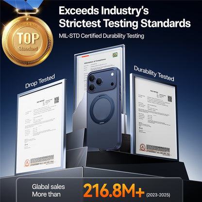 TORRAS Ostand O1 Guardian Series For iPhone 17 Pro Max Magnetic Case Rotating Kickstand TPU + PC Phone Cover