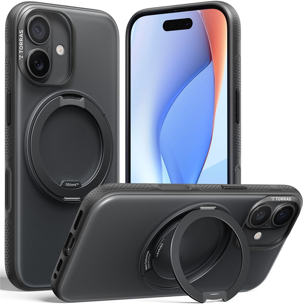 TORRAS Ostand O3 Fitness Series For iPhone 17 Case Compatible with MagSafe TPU PC Kickstand Phone Cover