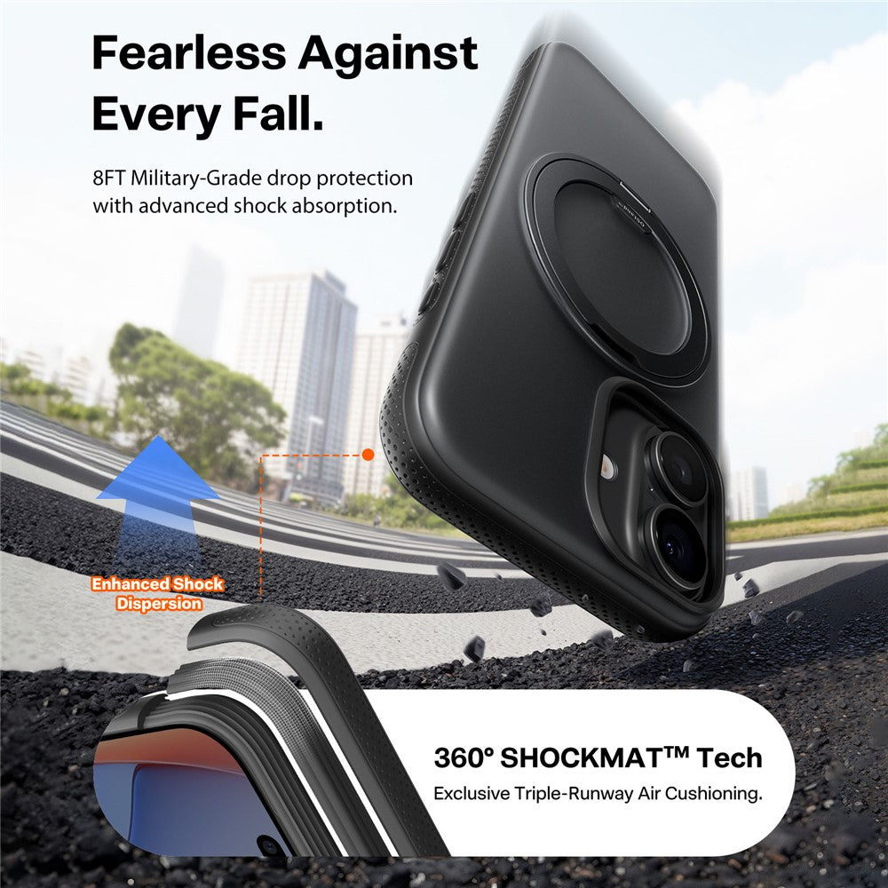 TORRAS Ostand O3 Fitness Series For iPhone 17 Case Compatible with MagSafe TPU PC Kickstand Phone Cover