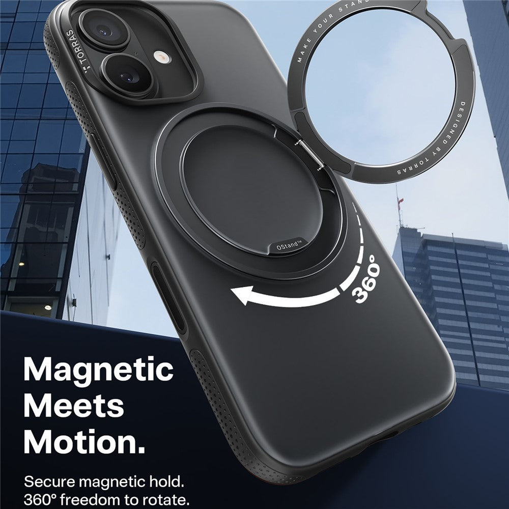 TORRAS Ostand O3 Fitness Series For iPhone 17 Case Compatible with MagSafe TPU PC Kickstand Phone Cover
