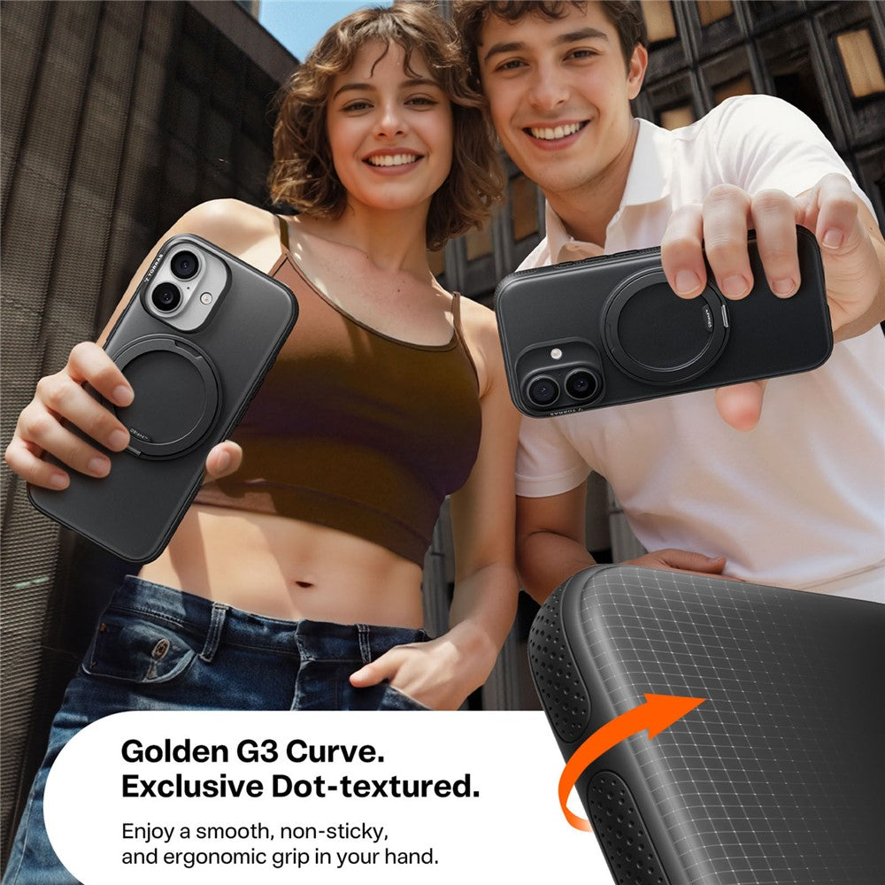 TORRAS Ostand O3 Fitness Series For iPhone 17 Case Compatible with MagSafe TPU PC Kickstand Phone Cover