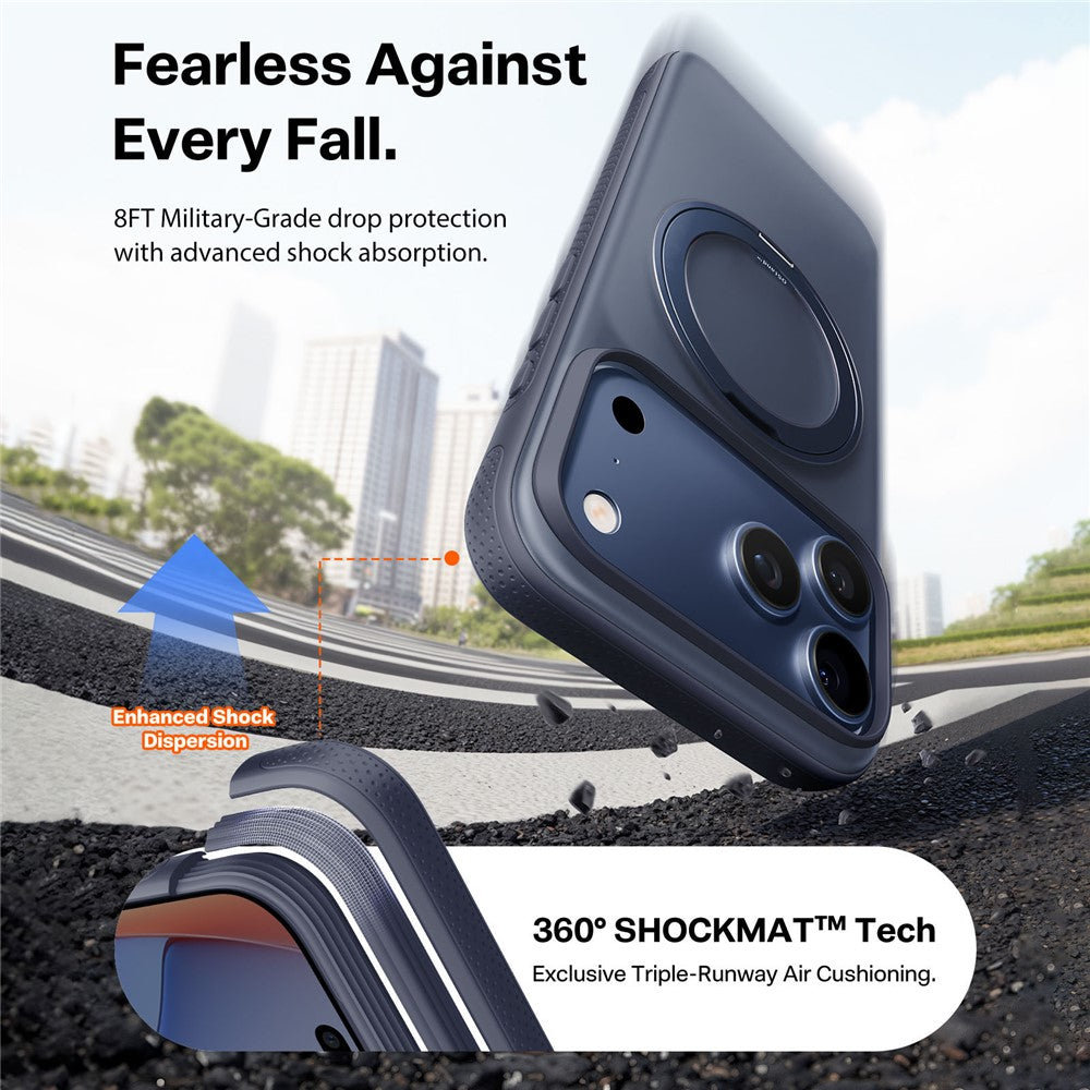 TORRAS Ostand O3 Fitness Series For iPhone 17 Pro Case Compatible with MagSafe TPU PC Kickstand Phone Cover