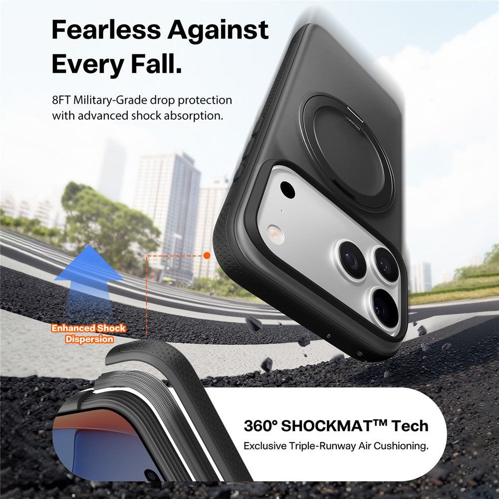 TORRAS Ostand O3 Fitness Series For iPhone 17 Pro Max Case Compatible with MagSafe TPU PC Kickstand Phone Cover