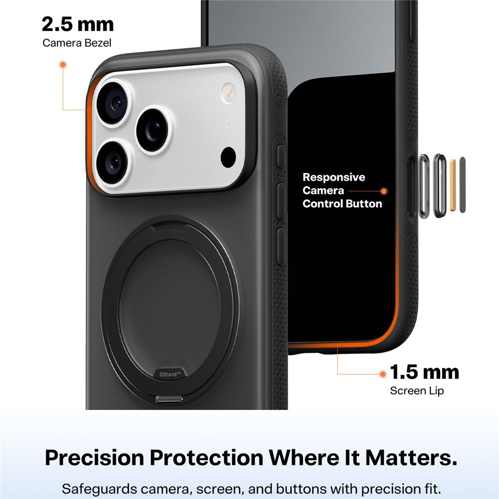 TORRAS Ostand O3 Fitness Series For iPhone 17 Pro Max Case Compatible with MagSafe TPU PC Kickstand Phone Cover