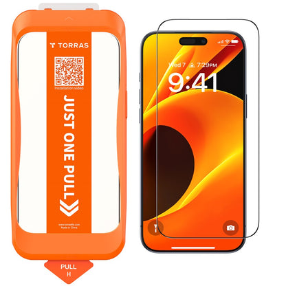 TORRAS Glassgo For iPhone 17 Screen Protector Tempered Glass HD Film with Automatic Dust Removal Tool