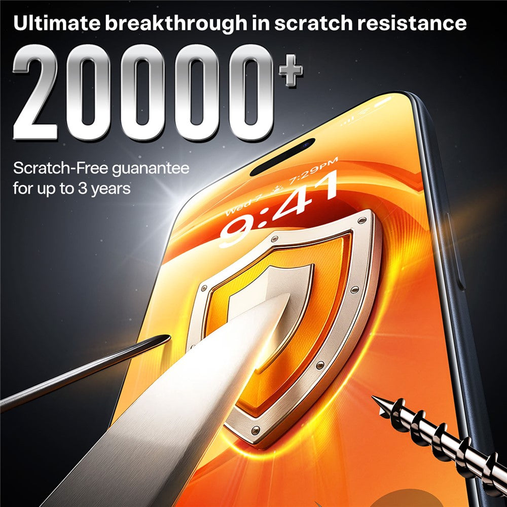 TORRAS Glassgo For iPhone 17 Pro Screen Protector Tempered Glass HD Film with Automatic Dust Removal Tool