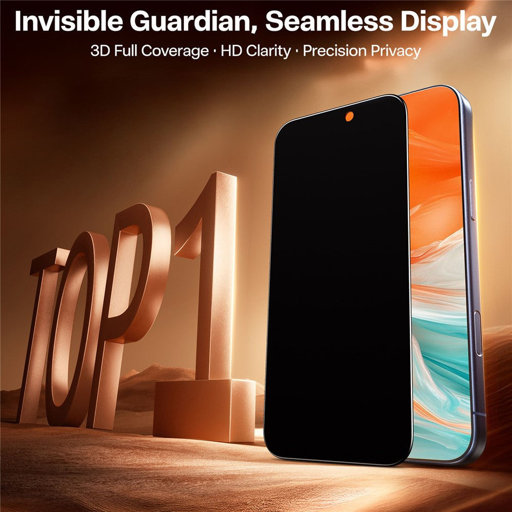 TORRAS Glassgo For iPhone 17 Anti Spy Screen Protector Tempered Glass Private Film with Auto-Align Frame