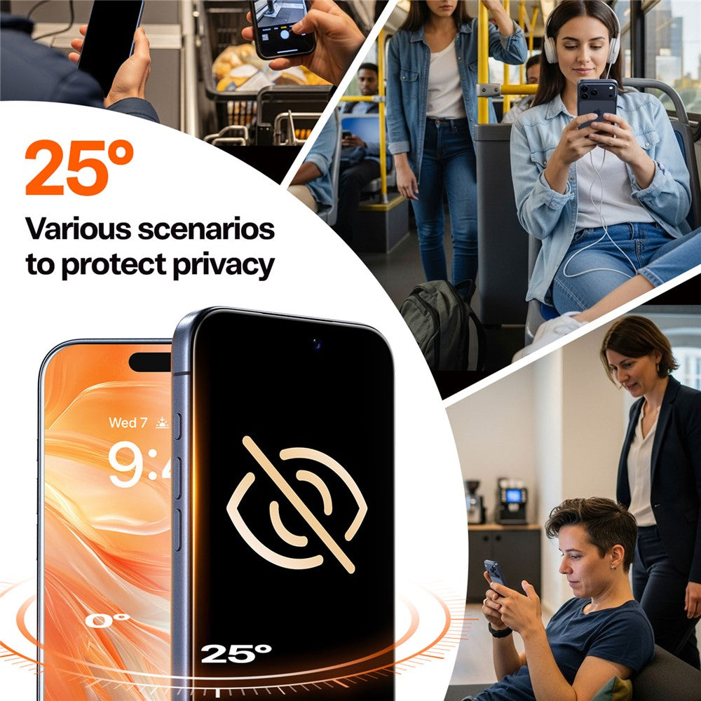 TORRAS Glassgo For iPhone 17 Pro Max Anti Spy Screen Protector Tempered Glass Private Film with Auto-Align Frame