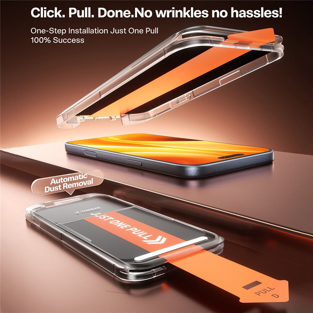 TORRAS Glassgo For iPhone 17 Pro Max Anti Spy Screen Protector Tempered Glass Private Film with Auto-Align Frame