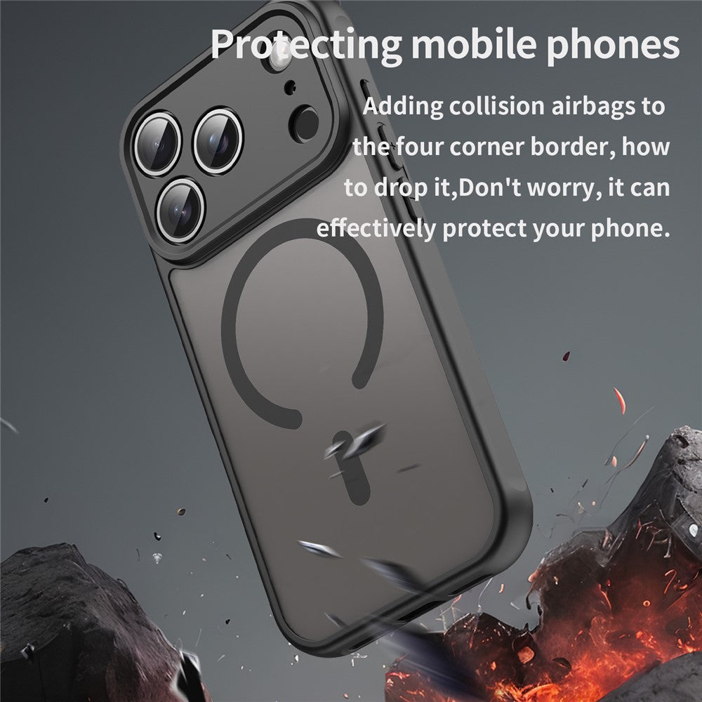 For iPhone 17 Pro Case Compatible with MagSafe Anti Drop PC + TPU Phone Cover