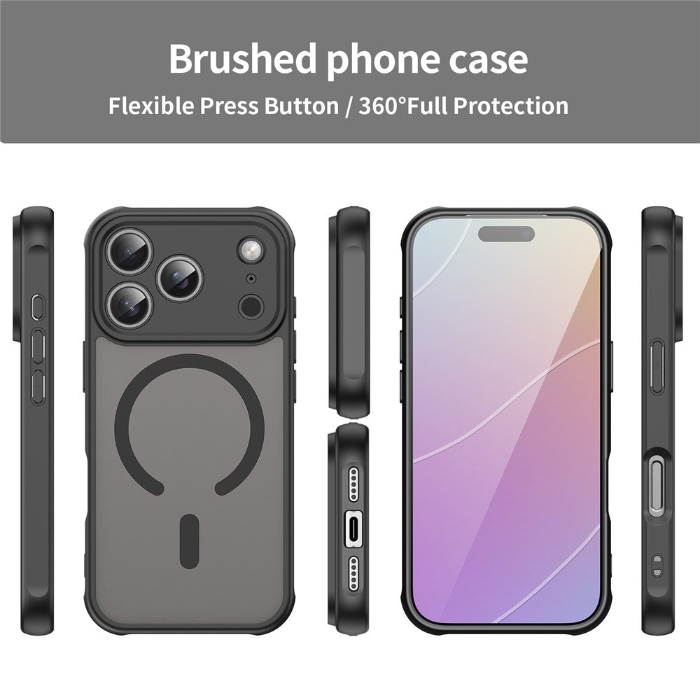 For iPhone 17 Pro Case Compatible with MagSafe Anti Drop PC + TPU Phone Cover